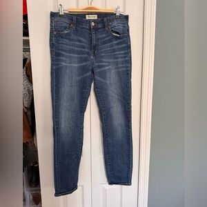 Madewell Womens High Riser Skinny Jeans Size 29 EUC Stretch High Waist